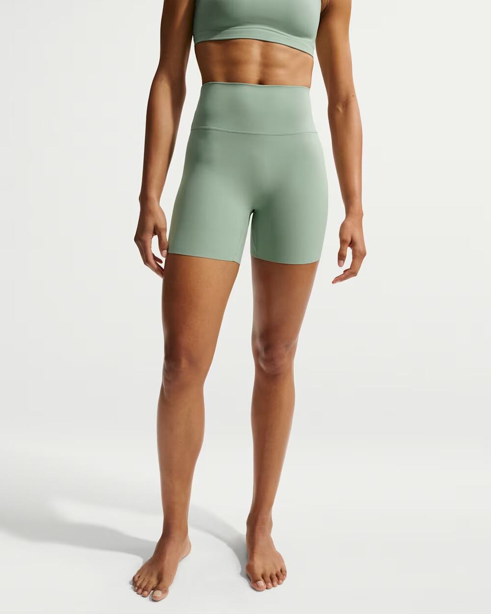 RBX Active Green High-Waisted Workout Bike Shorts - S